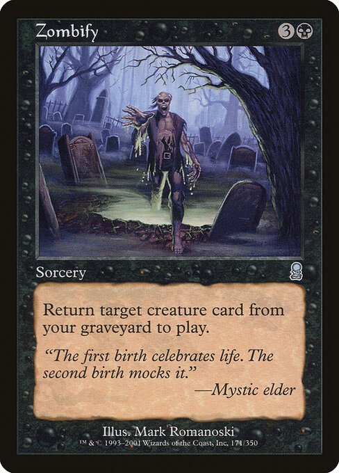 Zombify card from ODY #171