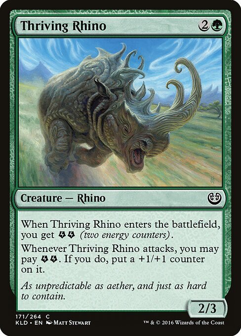 Thriving Rhino card from KLD #171