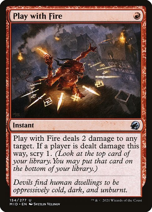 Play with Fire card from MID #154