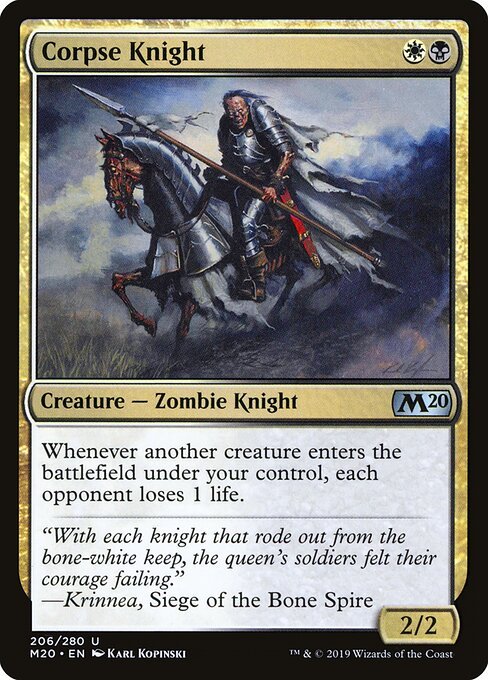 Corpse Knight card from M20 #206