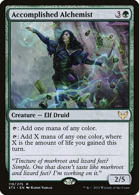 Accomplished Alchemist card from STX #119