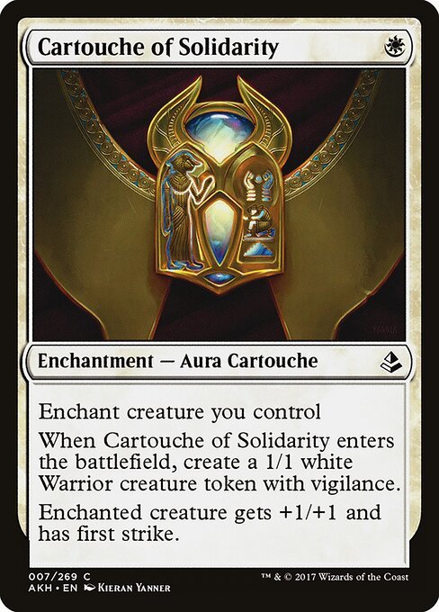 Cartouche of Solidarity card from AKH #7