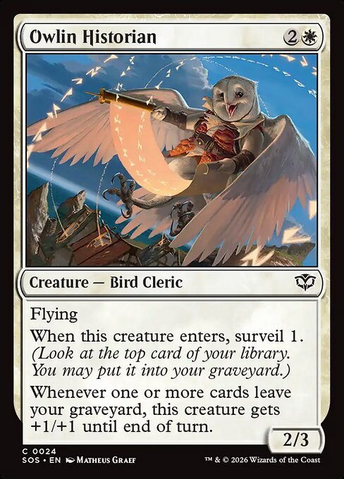 Owlin Historian card from SOS #24