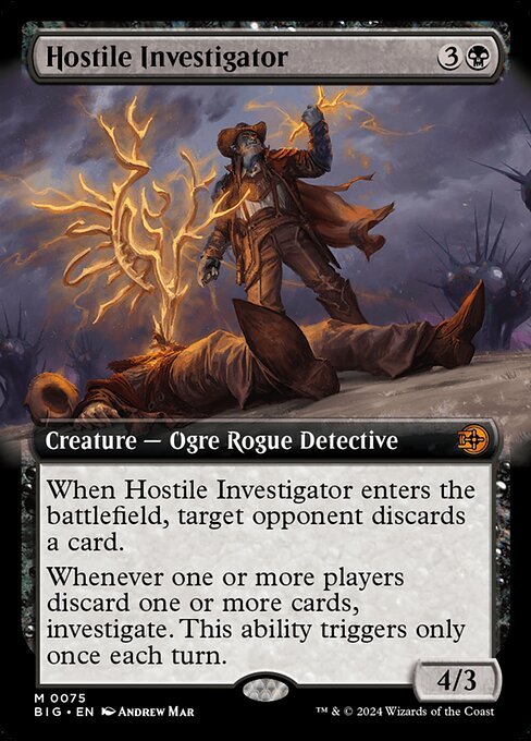 Hostile Investigator card from BIG #75