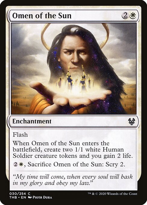 Omen of the Sun card from THB #30