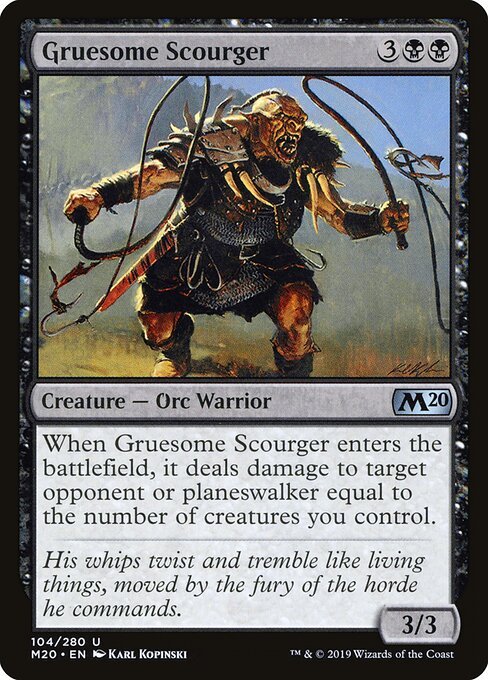 Gruesome Scourger card from M20 #104