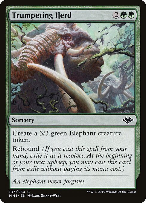 Trumpeting Herd card from MH1 #187