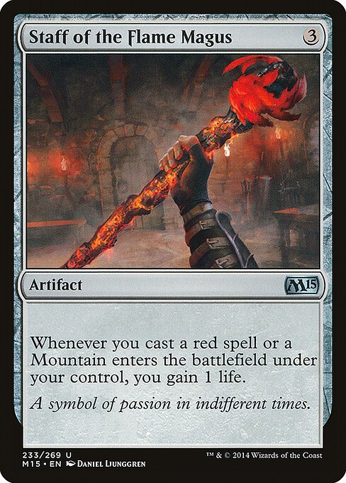 Staff of the Flame Magus card from M15 #233