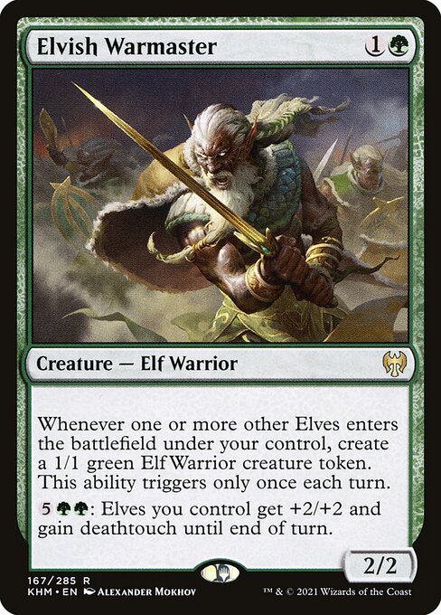 Elvish Warmaster card from KHM #167