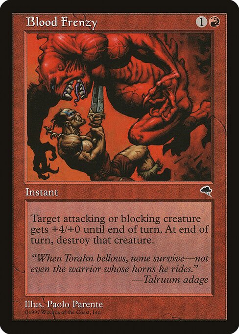 Blood Frenzy card from TMP #164