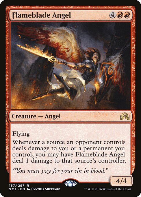 Flameblade Angel card from SOI #157