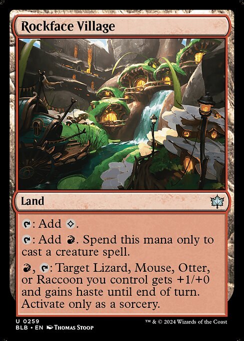 Rockface Village card from BLB #259