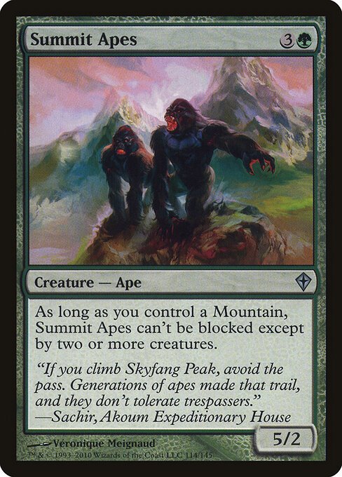 Summit Apes card from WWK #114