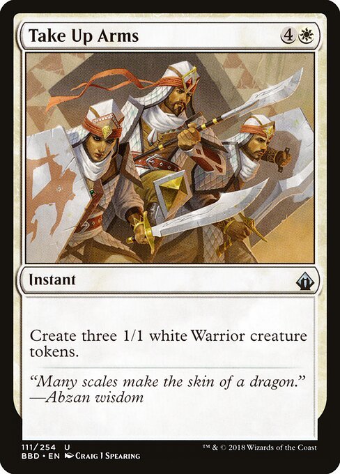 Take Up Arms card from BBD #111