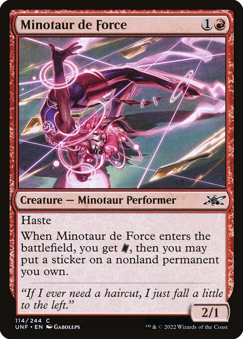 Minotaur de Force card from UNF #114