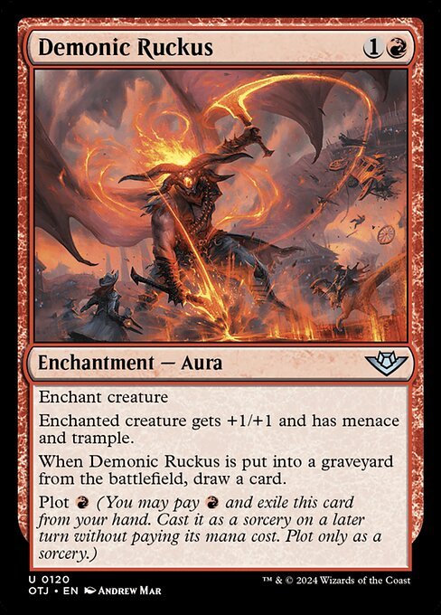 Demonic Ruckus card from OTJ #120