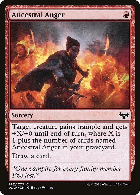 Ancestral Anger card from VOW #142