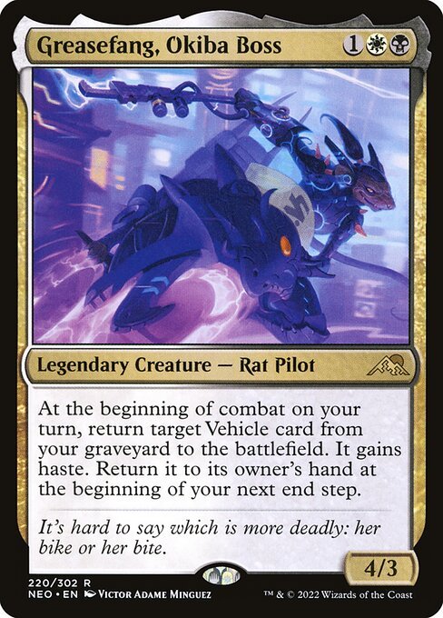 Greasefang, Okiba Boss card from NEO #220