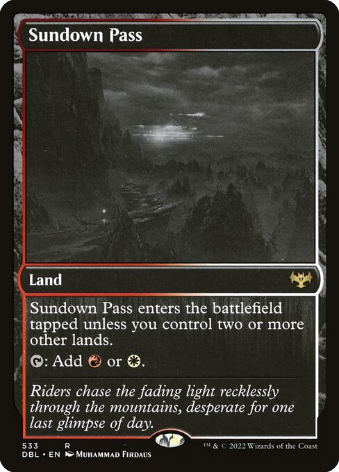 Sundown Pass card from DBL #533