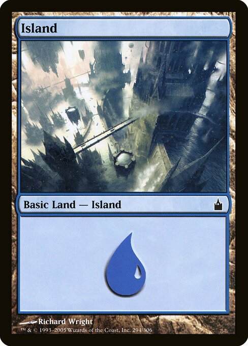 Island (294) card from RAV #294