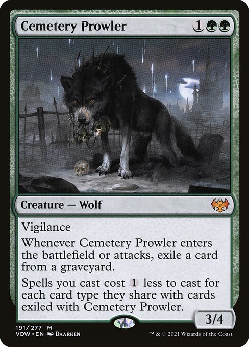 Cemetery Prowler card from VOW #191