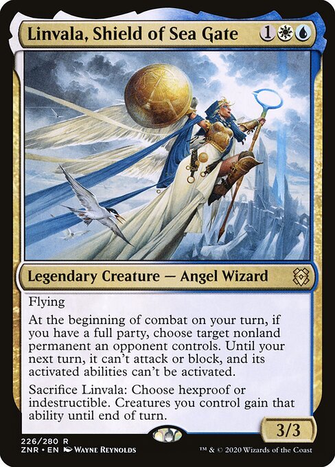 Linvala, Shield of Sea Gate card from ZNR #226