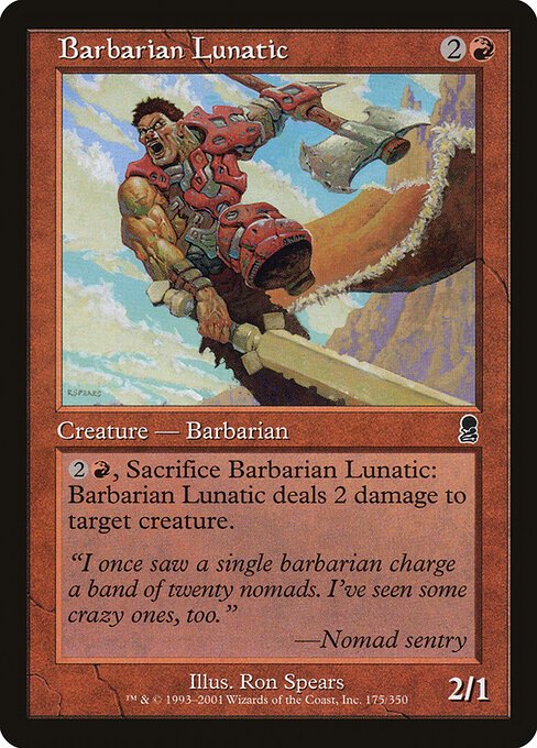 Barbarian Lunatic card from ODY #175