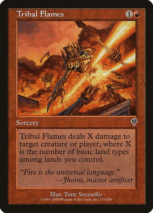 Tribal Flames card from INV #176