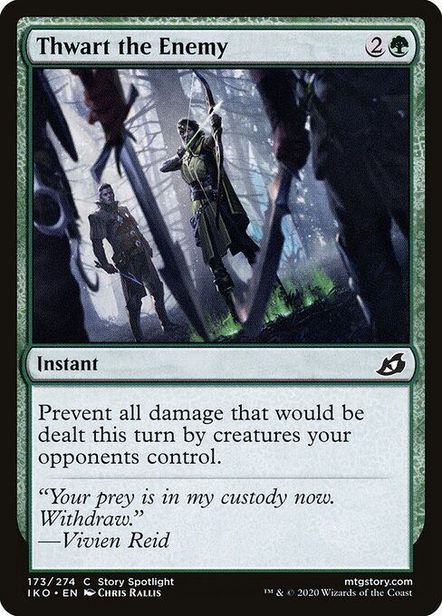 Thwart the Enemy card from IKO #173