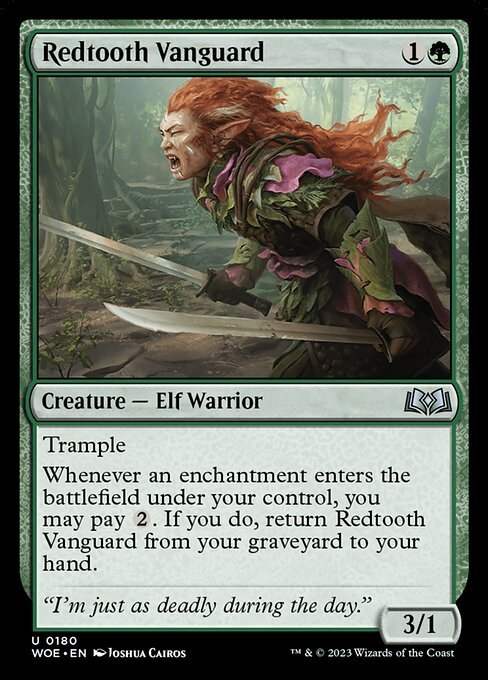 Redtooth Vanguard card from WOE #180