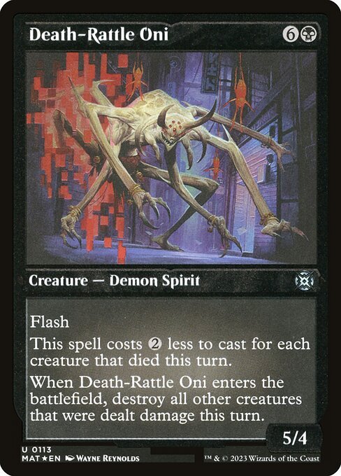 Death-Rattle Oni card from MAT #113