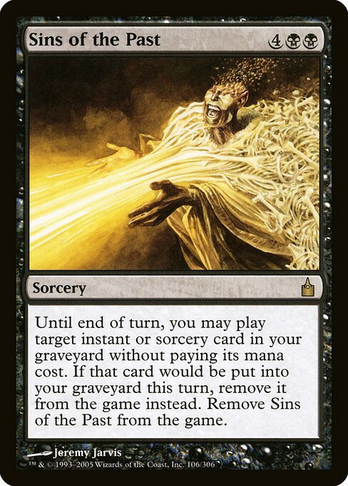 Sins of the Past card from RAV #106