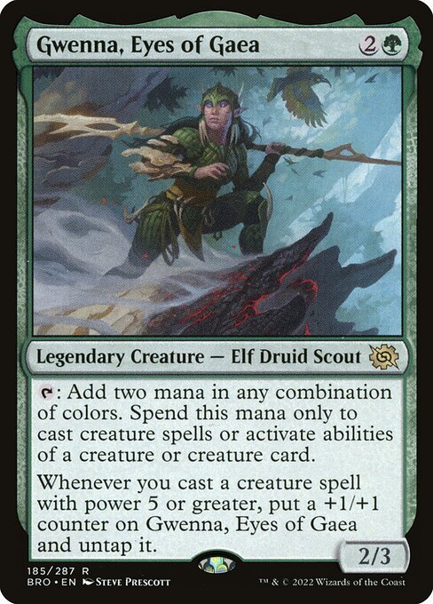 Gwenna, Eyes of Gaea card from BRO #185
