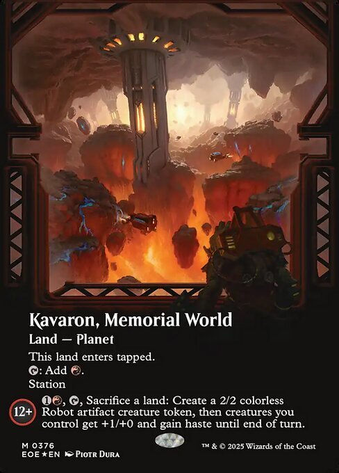 Kavaron, Memorial World card from EOE #376