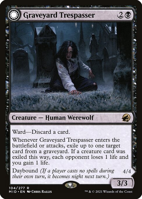 Graveyard Trespasser card from MID #104