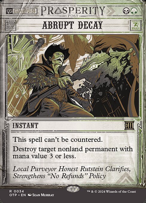 Abrupt Decay card from OTP #34
