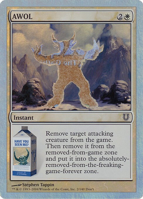 AWOL card from UNH #2