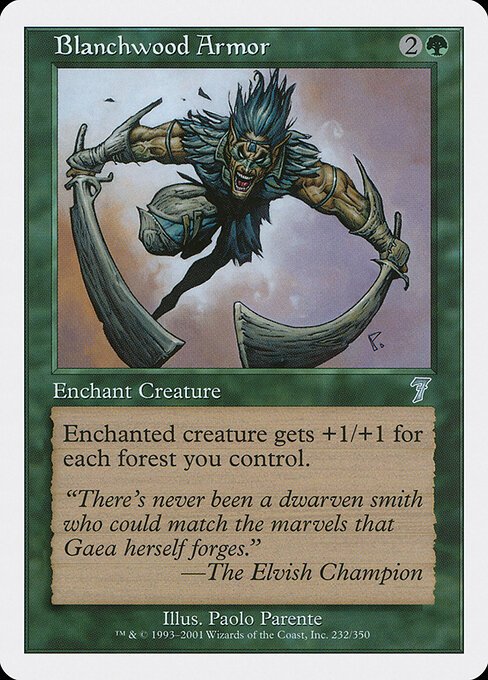 Blanchwood Armor card from 7ED #232
