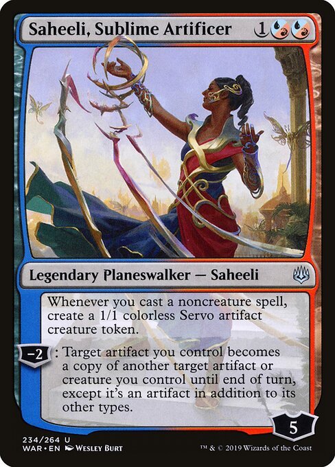 Saheeli, Sublime Artificer card from WAR #234