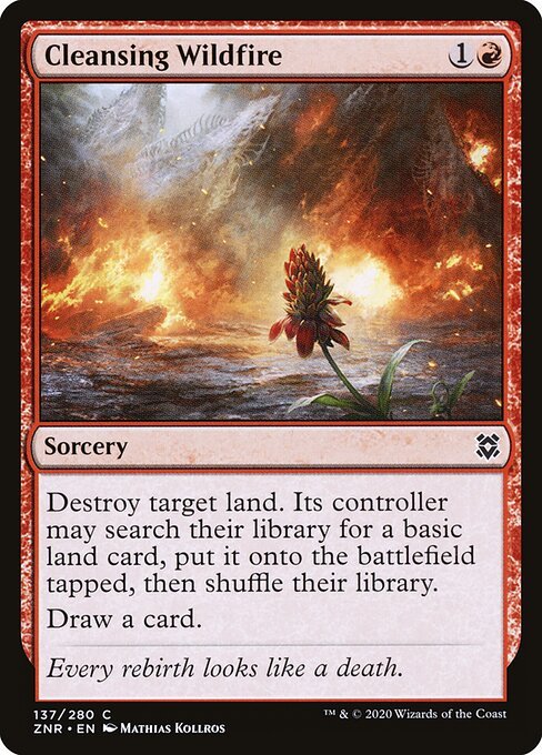 Cleansing Wildfire card from ZNR #137