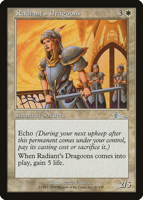 Radiant's Dragoons card from ULG #21