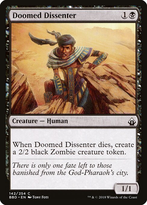 Doomed Dissenter card from BBD #142