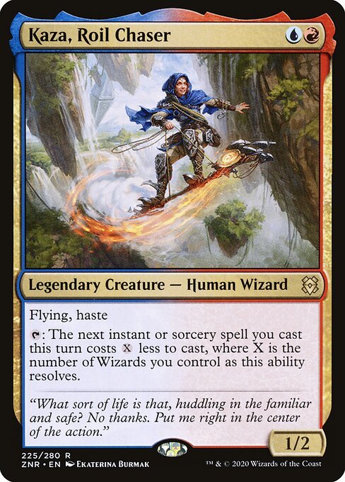 Kaza, Roil Chaser card from ZNR #225