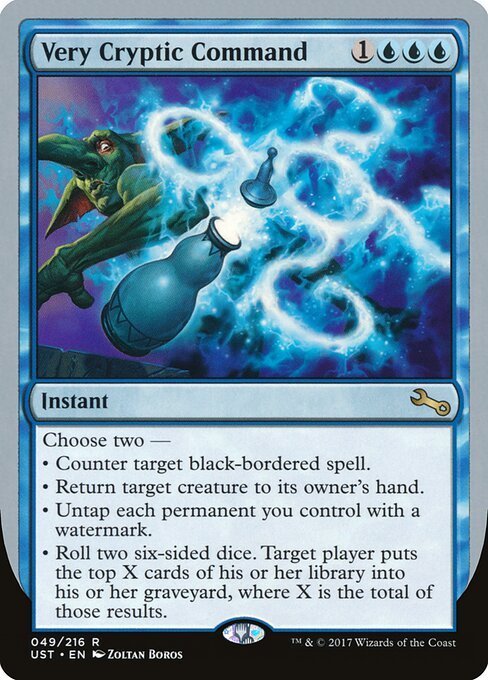 Very Cryptic Command card from UST #49