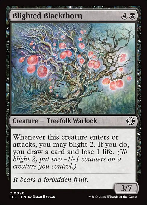 Blighted Blackthorn card from ECL #90