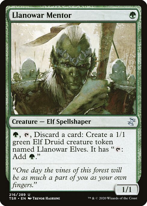 Llanowar Mentor card from TSR #216