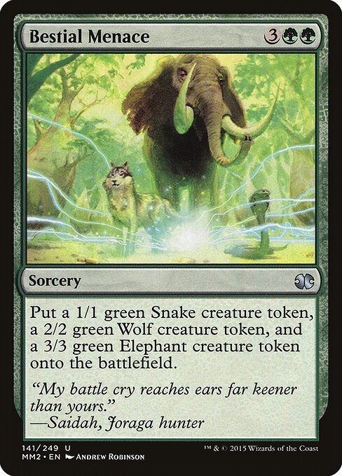 Bestial Menace card from MM2 #141