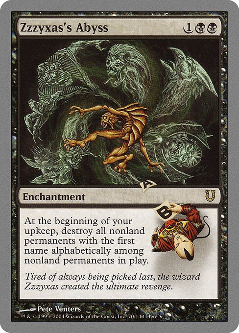 Zzzyxas's Abyss card from UNH #70
