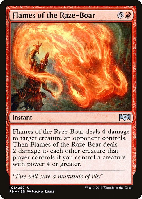 Flames of the Raze-Boar card from RNA #101