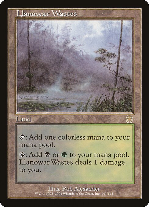 Llanowar Wastes card from APC #141